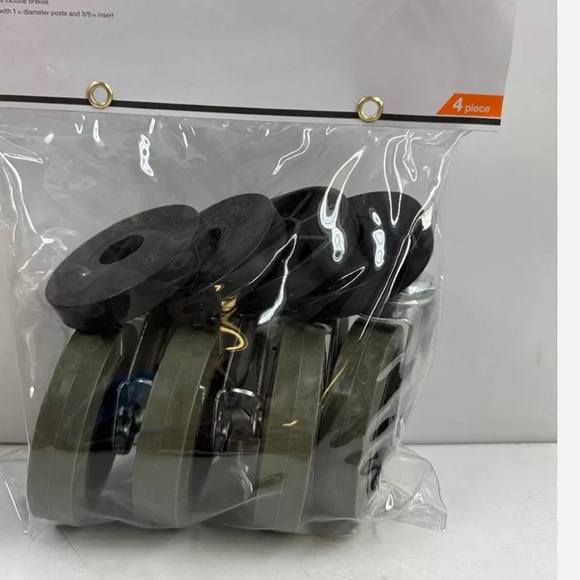 HDX 4 in 4-Piece Swivel Casters with Bumpers - Picture 7 of 13